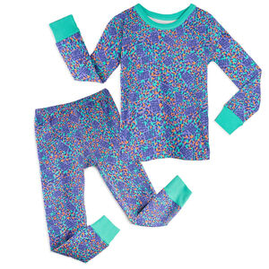 Mightly Girls Purple Leopard 2-piece Pajamas size: 2-5T